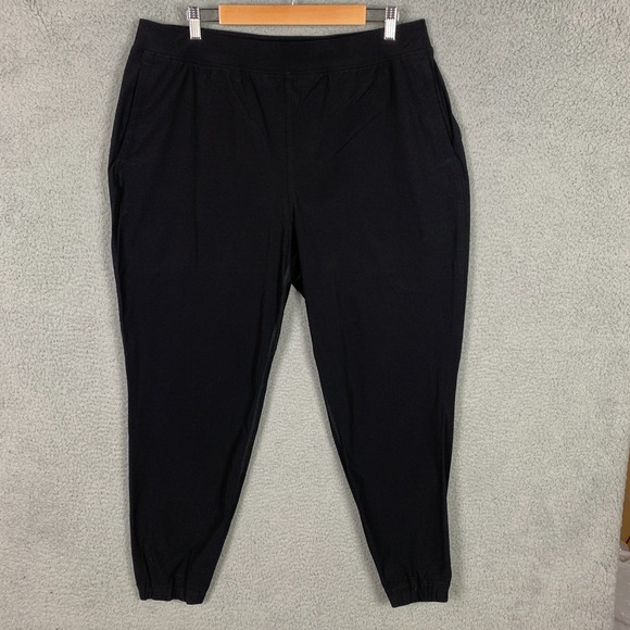Lululemon Adapted State Jogger Women's 16 Black High Rise Ankle Zip Sporty Pants - Picture 1 of 11